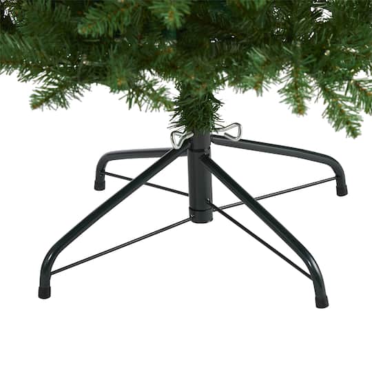 6ft. Pre-Lit Green Mountain Pine Artificial Christmas Tree, Clear LED Lights